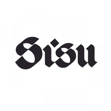 Sisu behind the scenes black on white logo